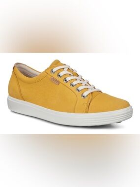 Ecco | Soft Leather Sneakers in Yellow